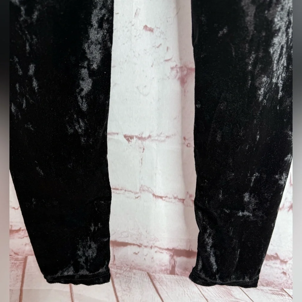 CAPELLI Black Crushed Velvet Leggings Elastic Waist Girls Size L NEW WITH TAG - Picture 12 of 13
